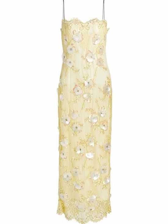LoveShackFancy Dresses & Skirts - LoveShackFancy Emalia Embellished Lace Midi Dress